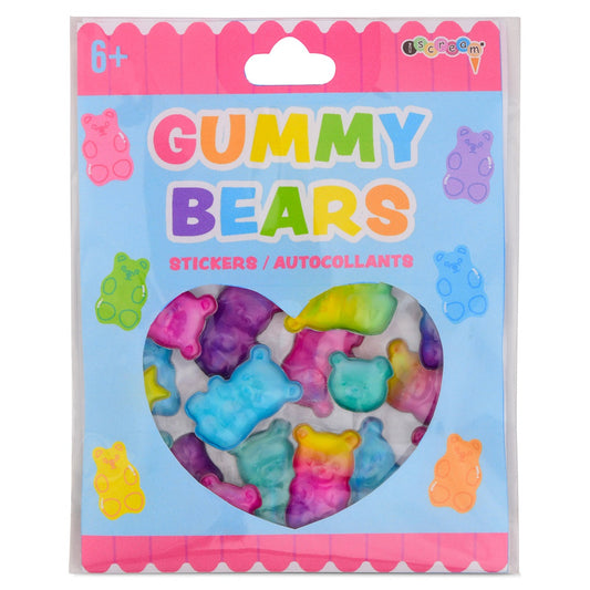 Tomfoolery Toys | Gummy Bear Gel Stickers