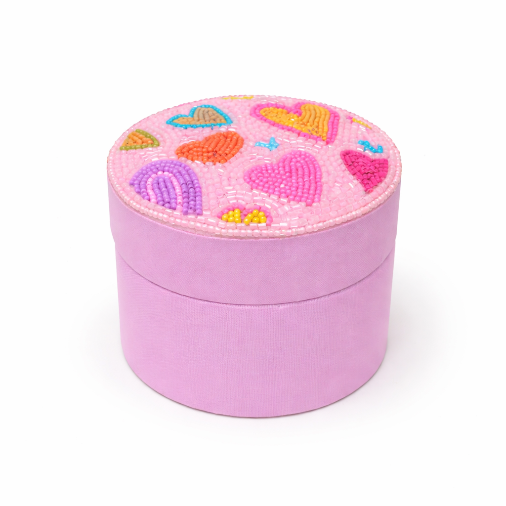 Beaded Butterfly Jewelry Box Cover