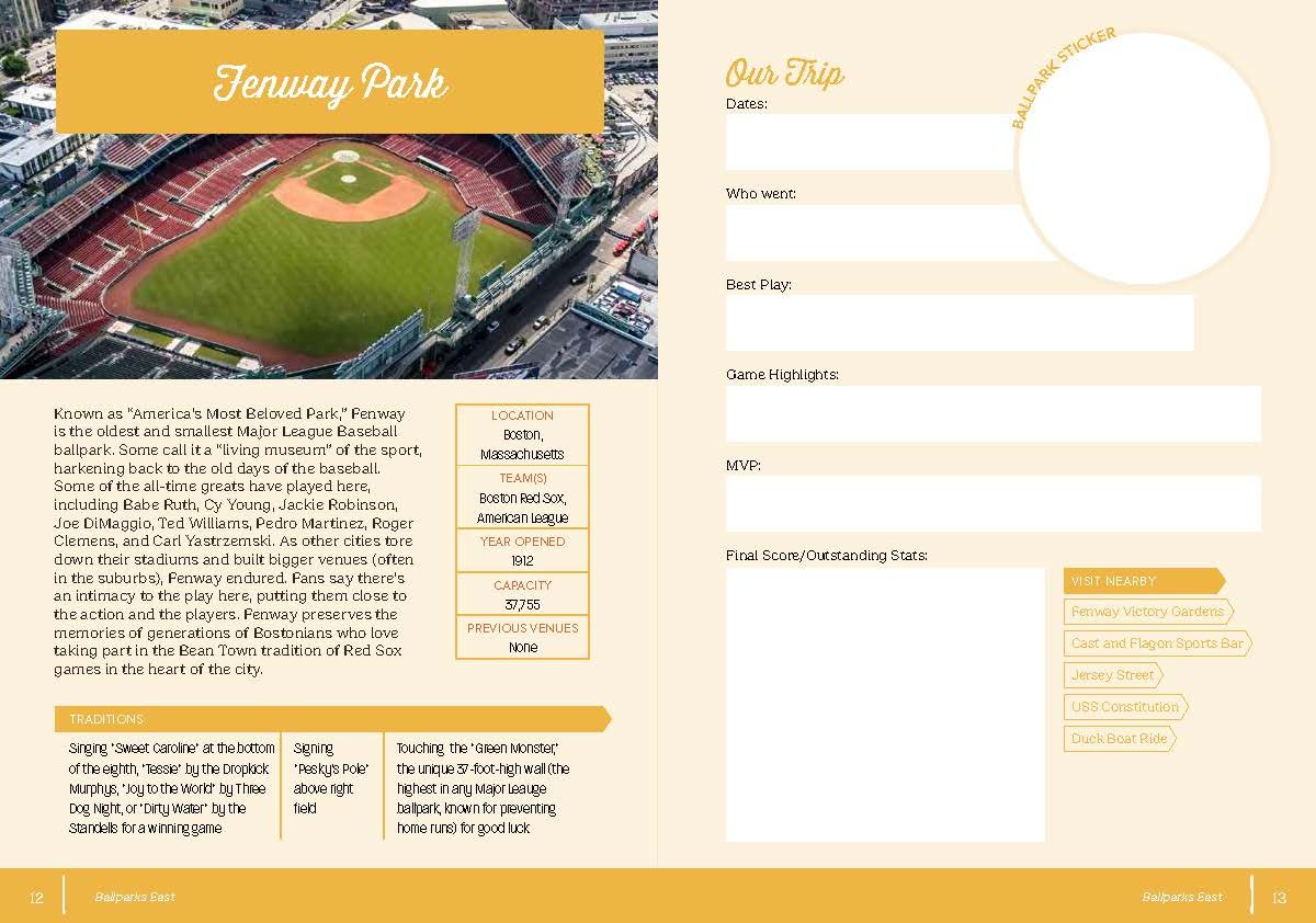 Ballparks and Baseball Sticker & Logbook Cover