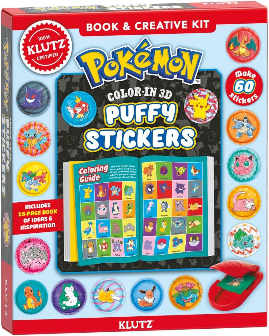 Pokemon Color-In 3D Puffy Stickers Cover