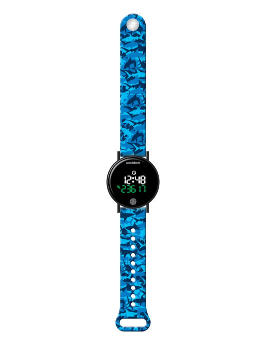 Tomfoolery Toys | Shark Camo Steps Counter Watch