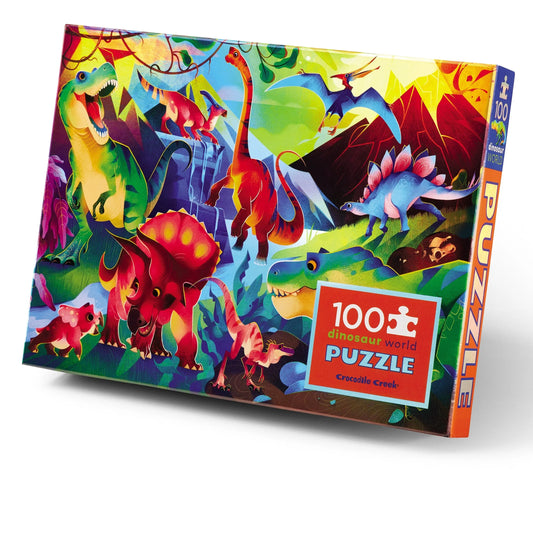 Tomfoolery Toys | Dinosaur World 100pc Holographic Puzzle