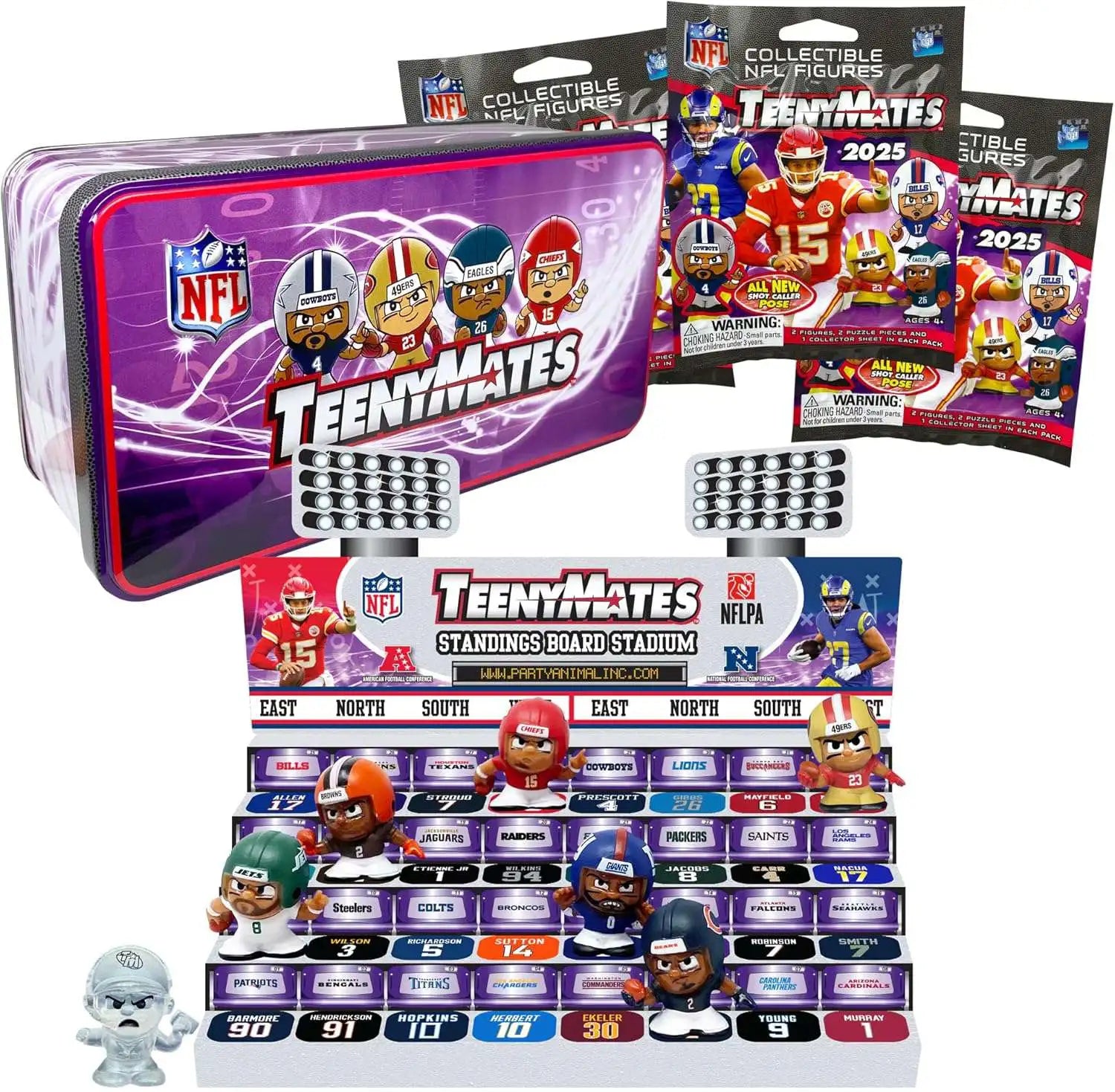 Tomfoolery Toys | NFL TeenyMates 2025 Football Series 13 Collector Tin Set
