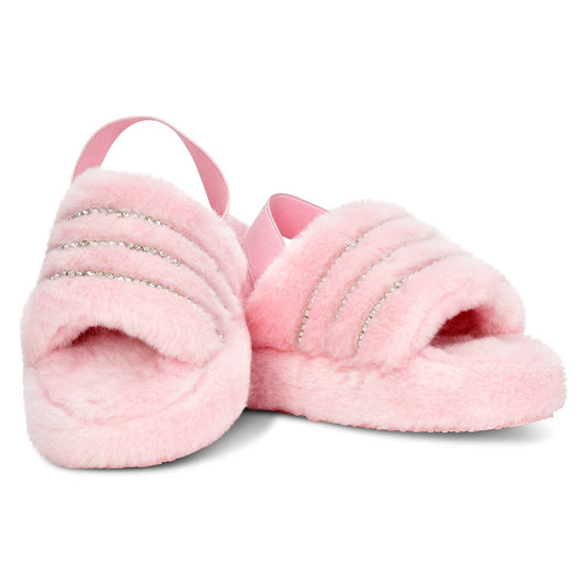 Tomfoolery Toys | Pink Rhinestone Slippers