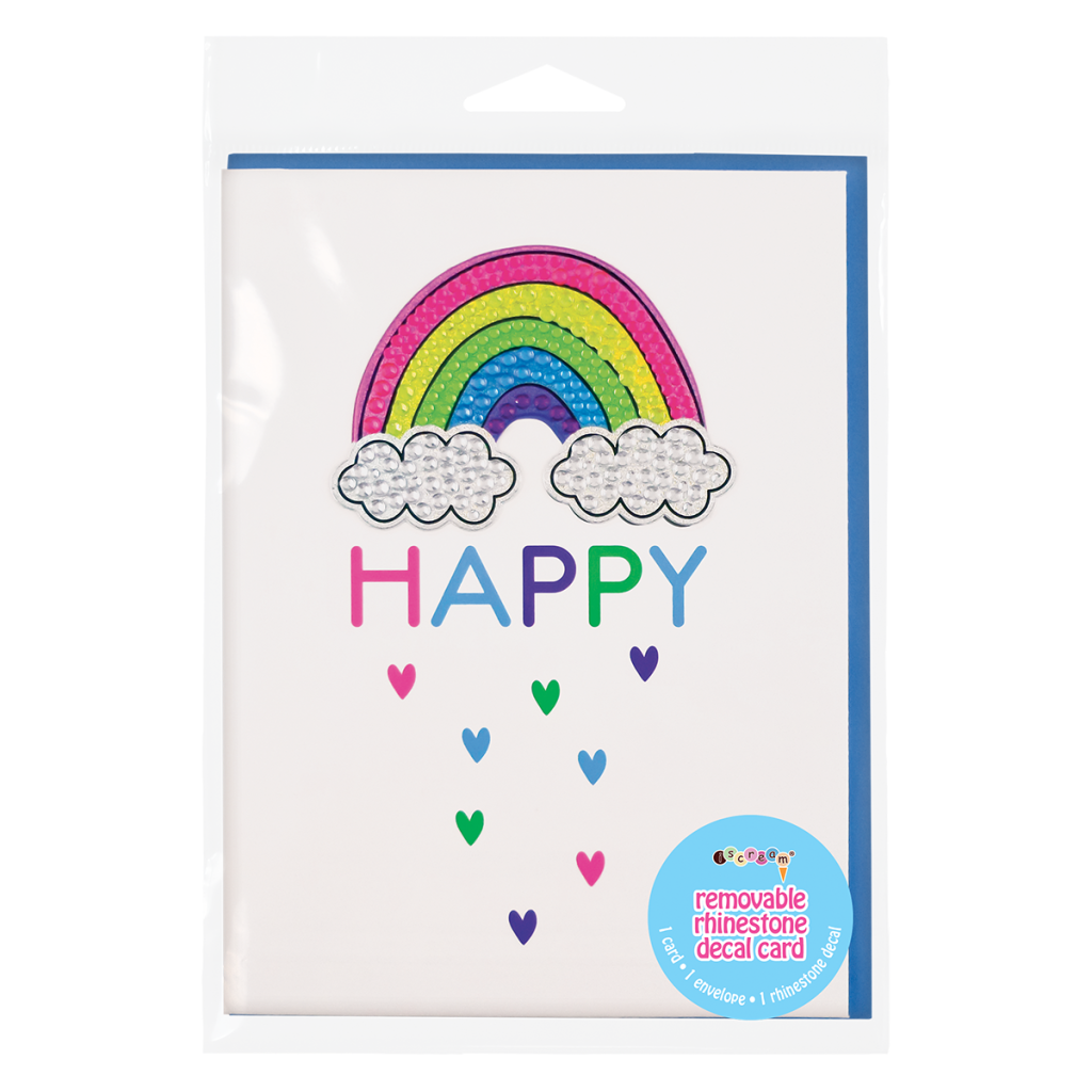 Rainbow Rhinestone Decal Card Cover