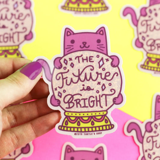 Tomfoolery Toys | Future Is Bright Fortune Teller Glitter Sticker