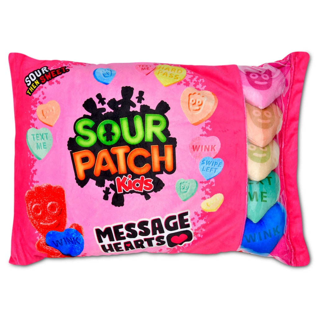 Sour Patch Kid Message Hearts Plush Cover