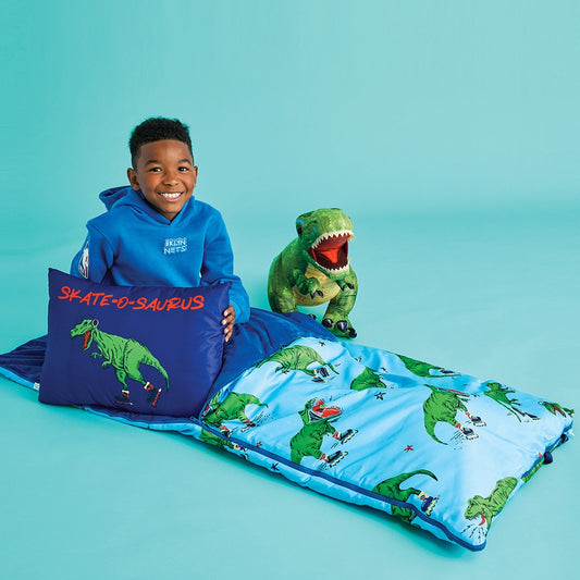 Tomfoolery Toys | Skating Dinosaurs Sleeping Bag