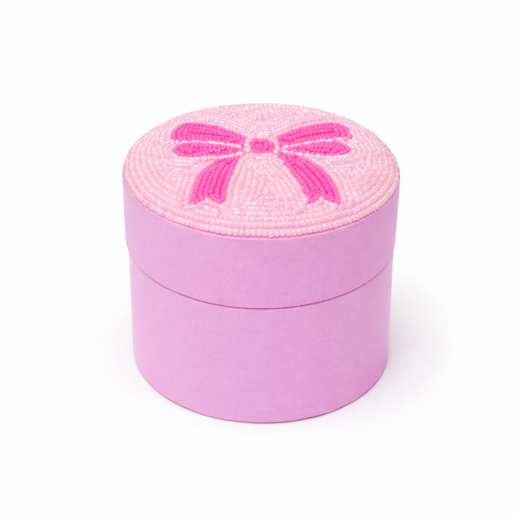 Beaded Butterfly Jewelry Box Cover
