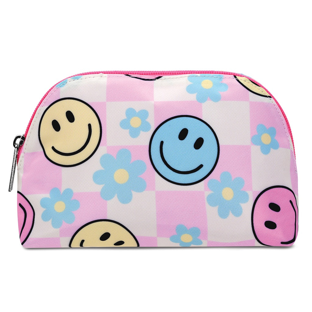 Happy Check Oval Cosmetic Bag Cover