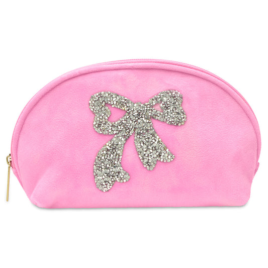 Tomfoolery Toys | Glitter Bow Cosmetic Bag