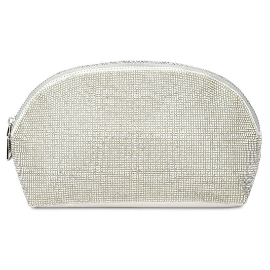 Tomfoolery Toys | White Crystal Cosmetic Bag