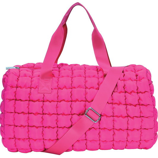 Tomfoolery Toys | Pretty Pink Puffy Duffel Bag