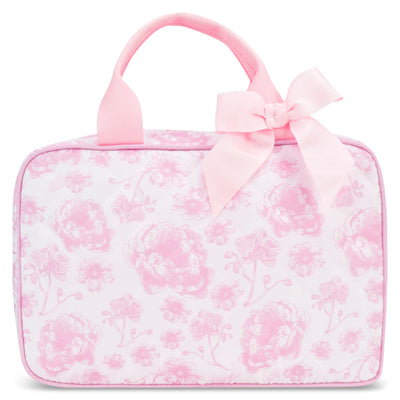 Pretty Pink Toile Large Cosmetic Bag Preview #2