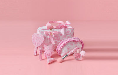 Pretty Pink Toile Large Cosmetic Bag Preview #3