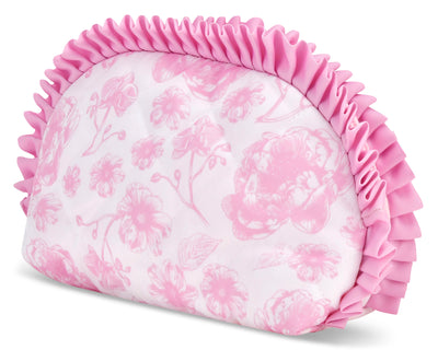 Pretty Pink Toile Oval Cosmetic Bag Preview #2