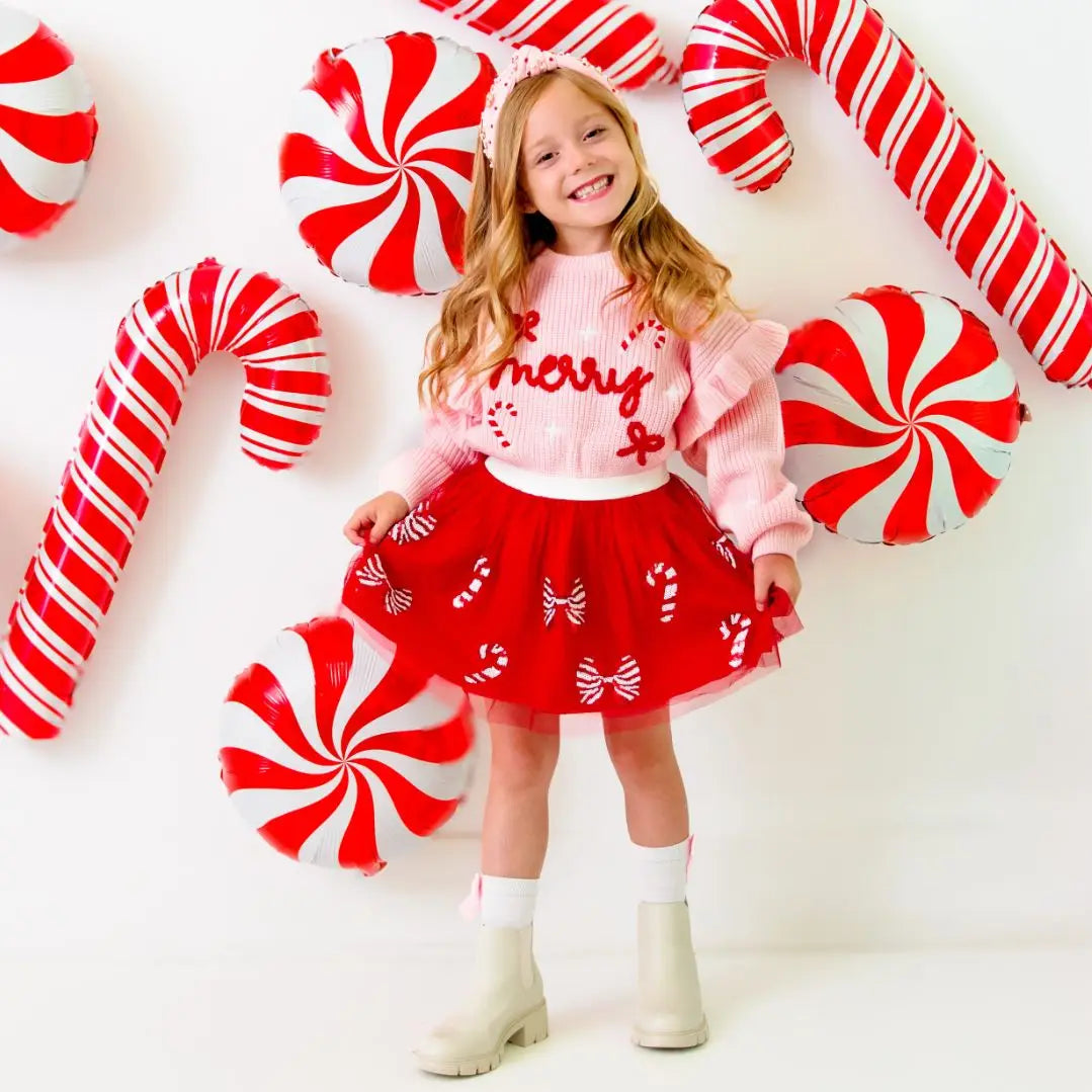 Candy Cane Coquette Sequin Tutu Cover