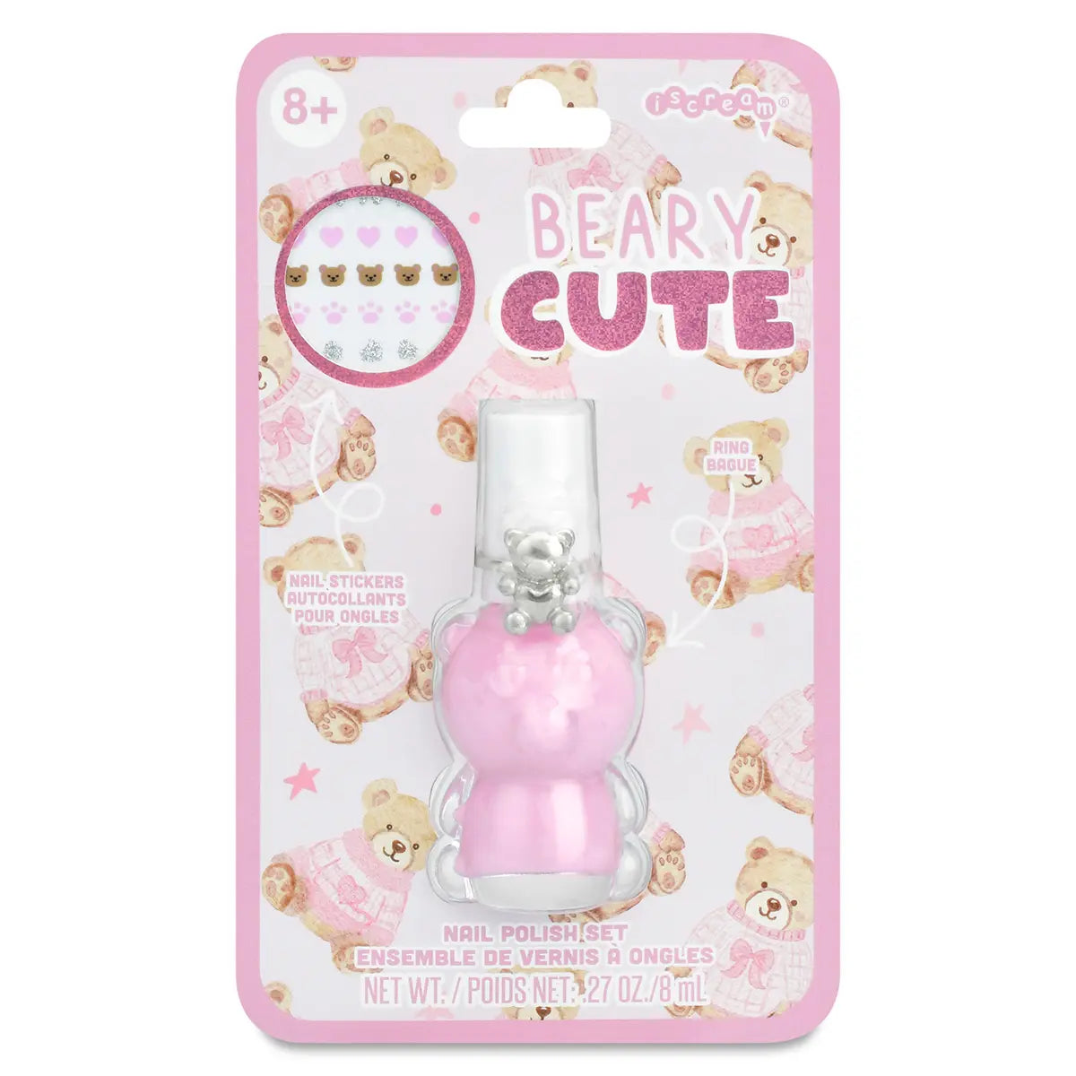 Tomfoolery Toys | Beary Cute Nail Polish & Ring Set
