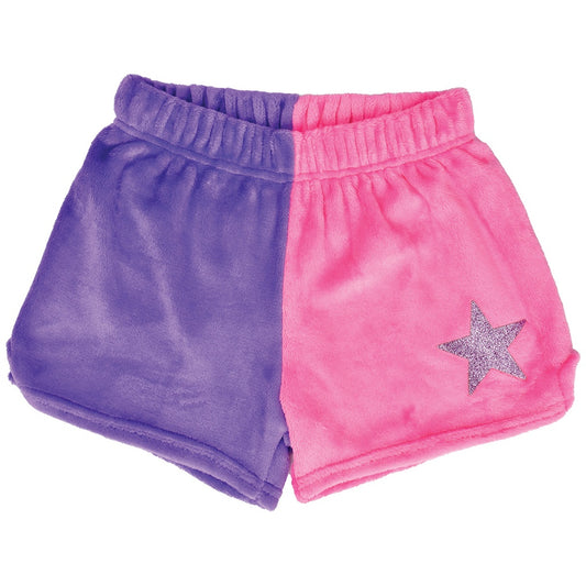 Tomfoolery Toys | Vivid Violet & Pretty Pink Star Plush Shorts