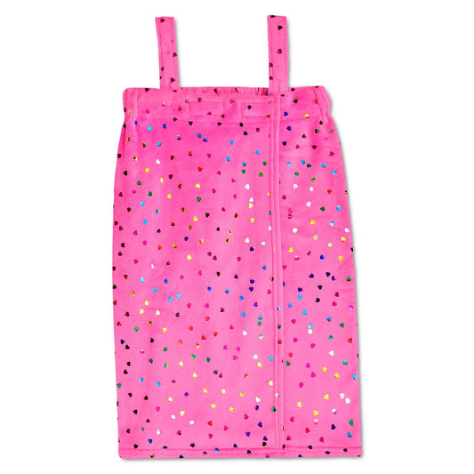 Tomfoolery Toys | Bright Pink Foil Heart Spa Wrap