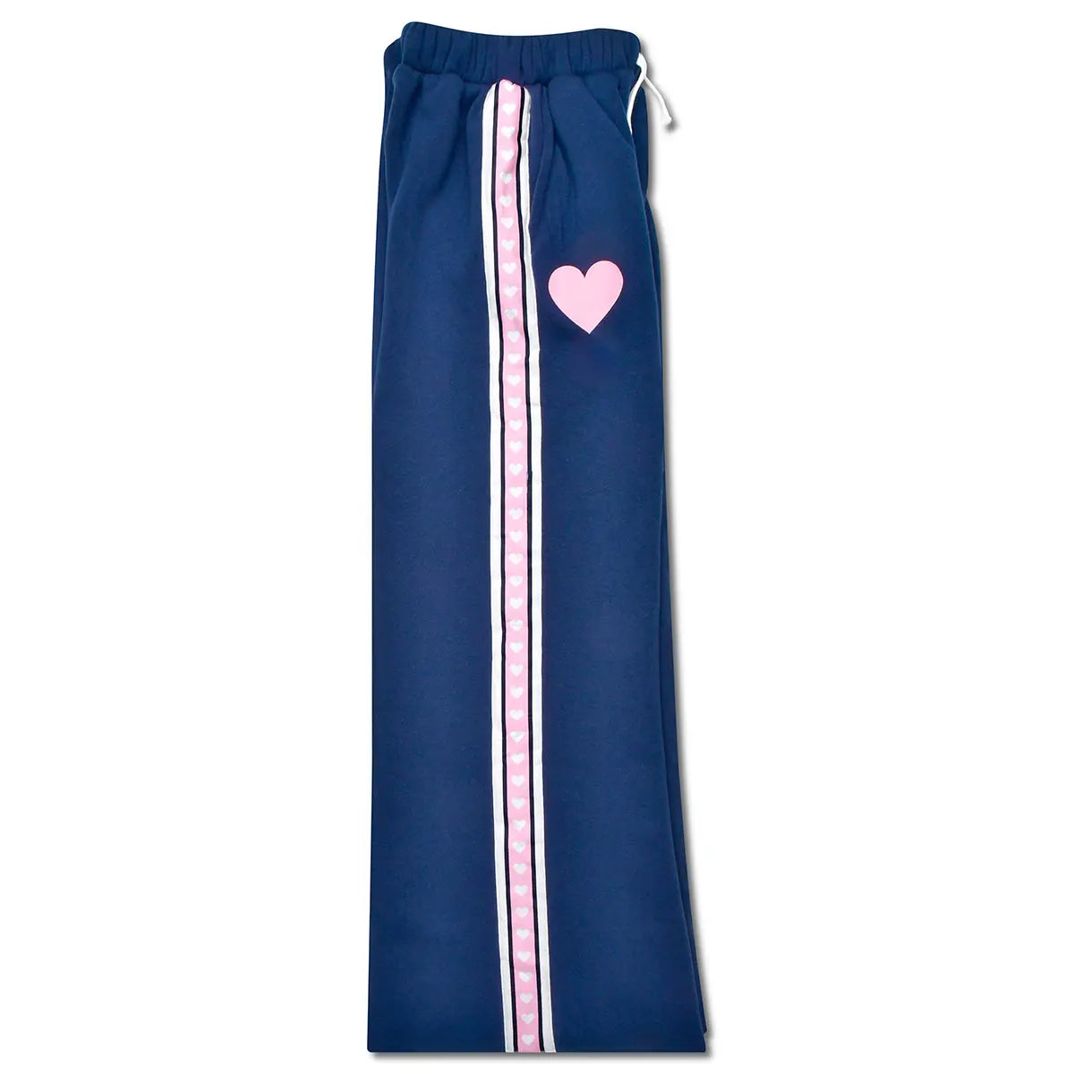 Loved Navy Blue Wide Leg Sweatpants Cover