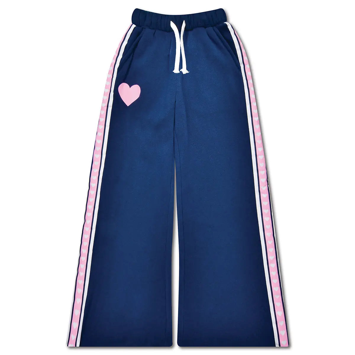 Loved Navy Blue Wide Leg Sweatpants Cover