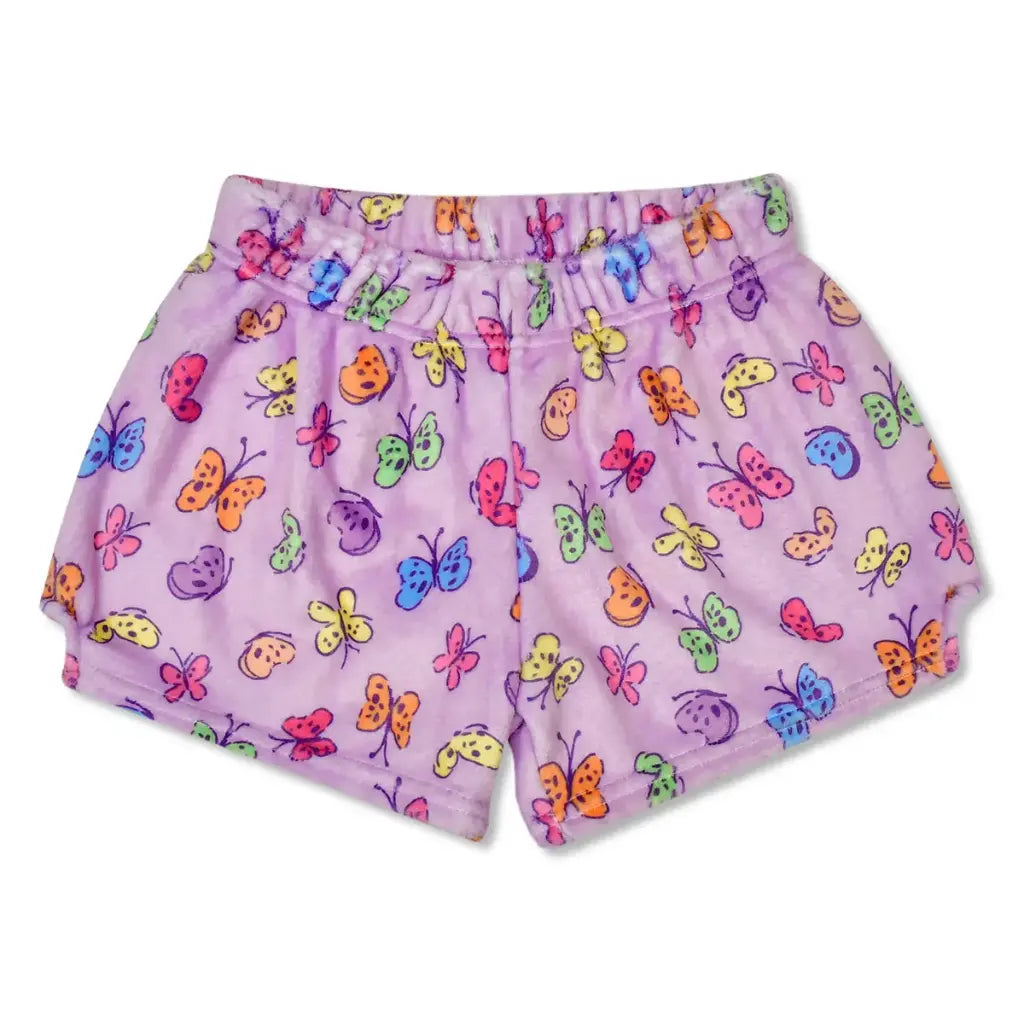 Bright Butterflies Plush Shorts Cover