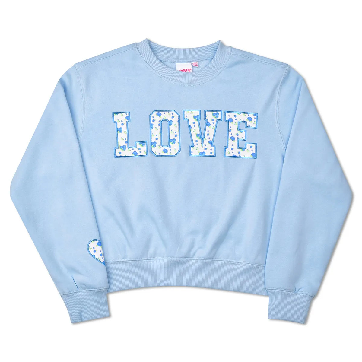 Blue Floral Love Sweatshirt Cover