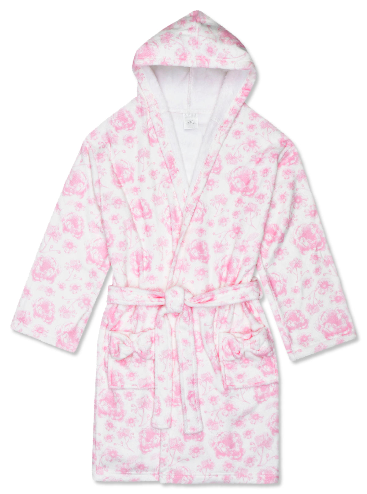 Pretty Pink Toile Hooded Robe Cover
