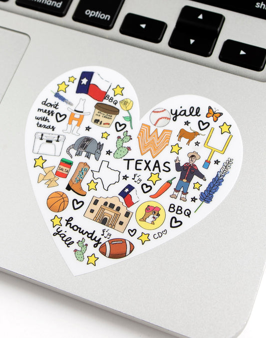 Tomfoolery Toys | Love for Texas Decal Sticker
