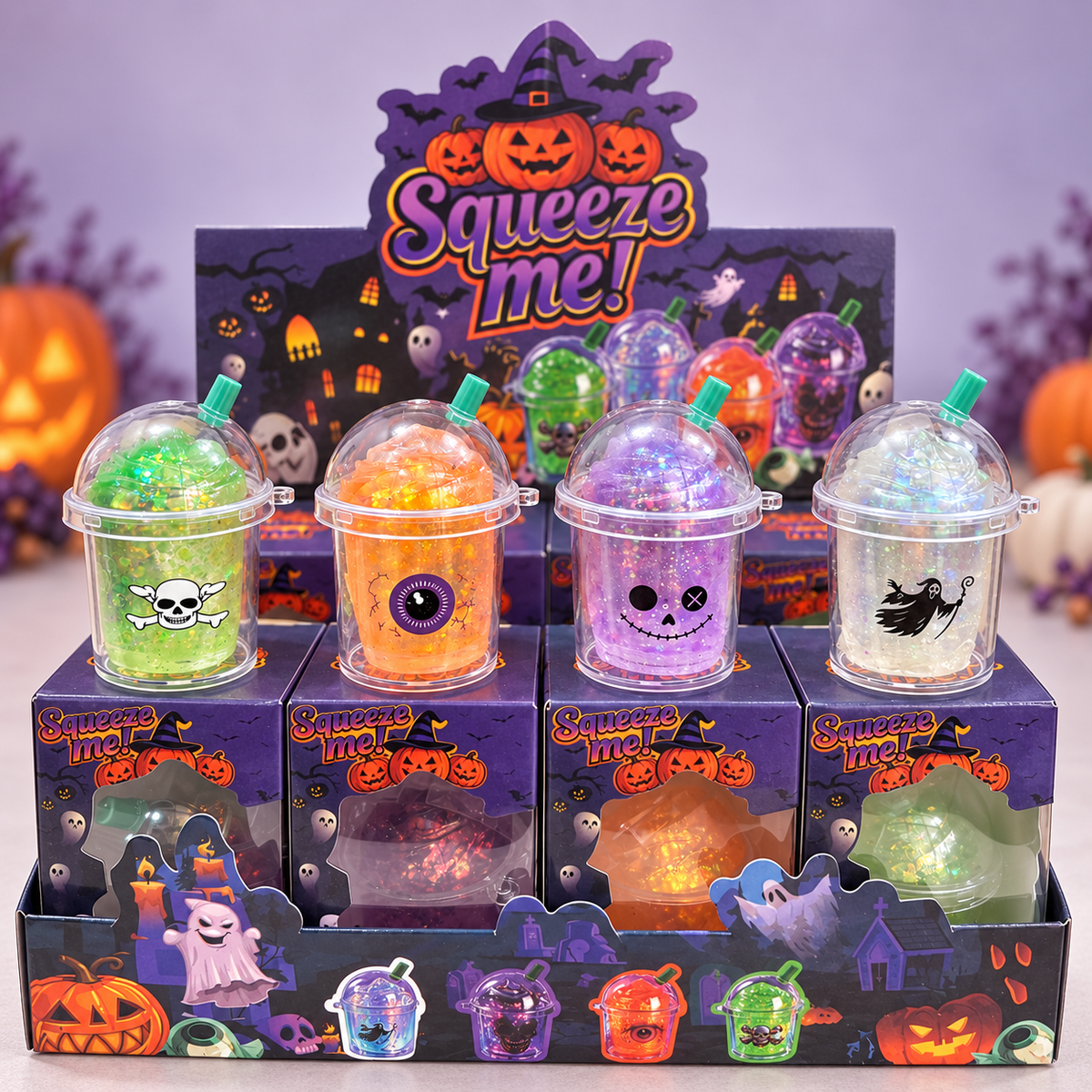 Halloween Milk Tea Cup Squishy Cover
