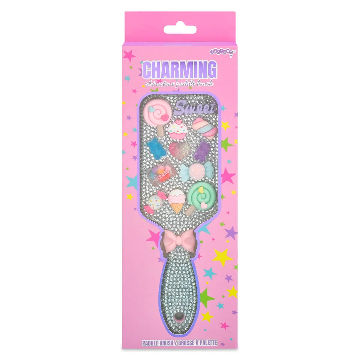 Tomfoolery Toys | Charming Rhinestone Paddle Brush