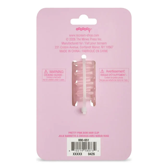 Pretty Pink Bow Hair Clip Cover
