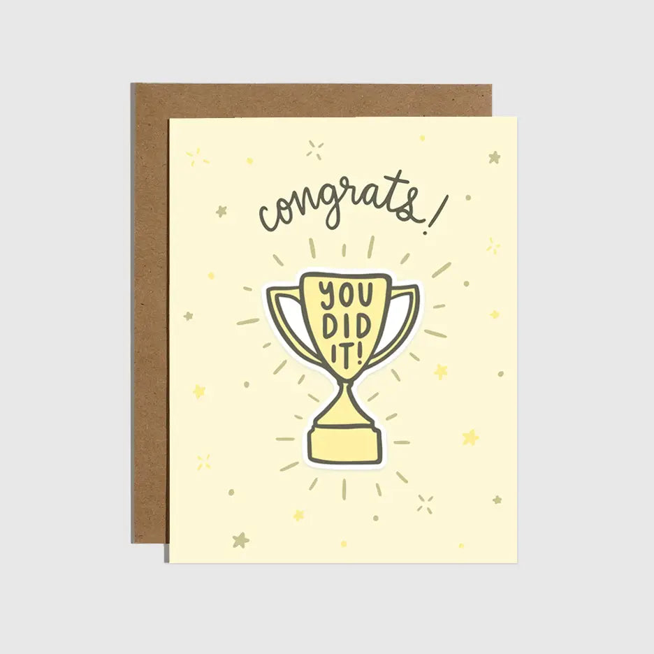 You Did It Trophy Card Cover