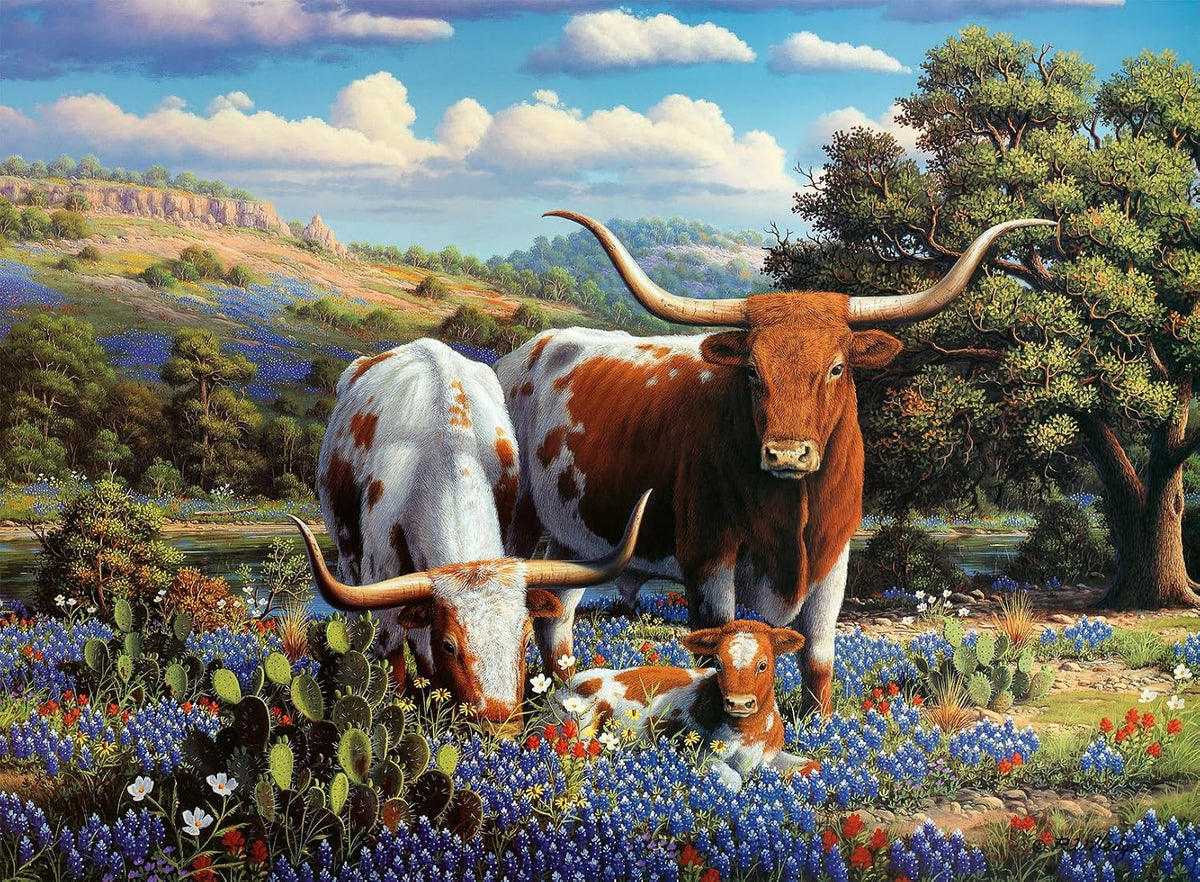 Loving Longhorns 500pc Puzzle Cover