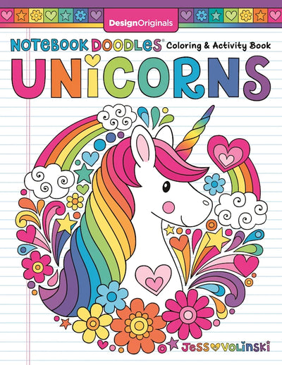 Notebook Doodles: Unicorn Coloring Book Preview #1