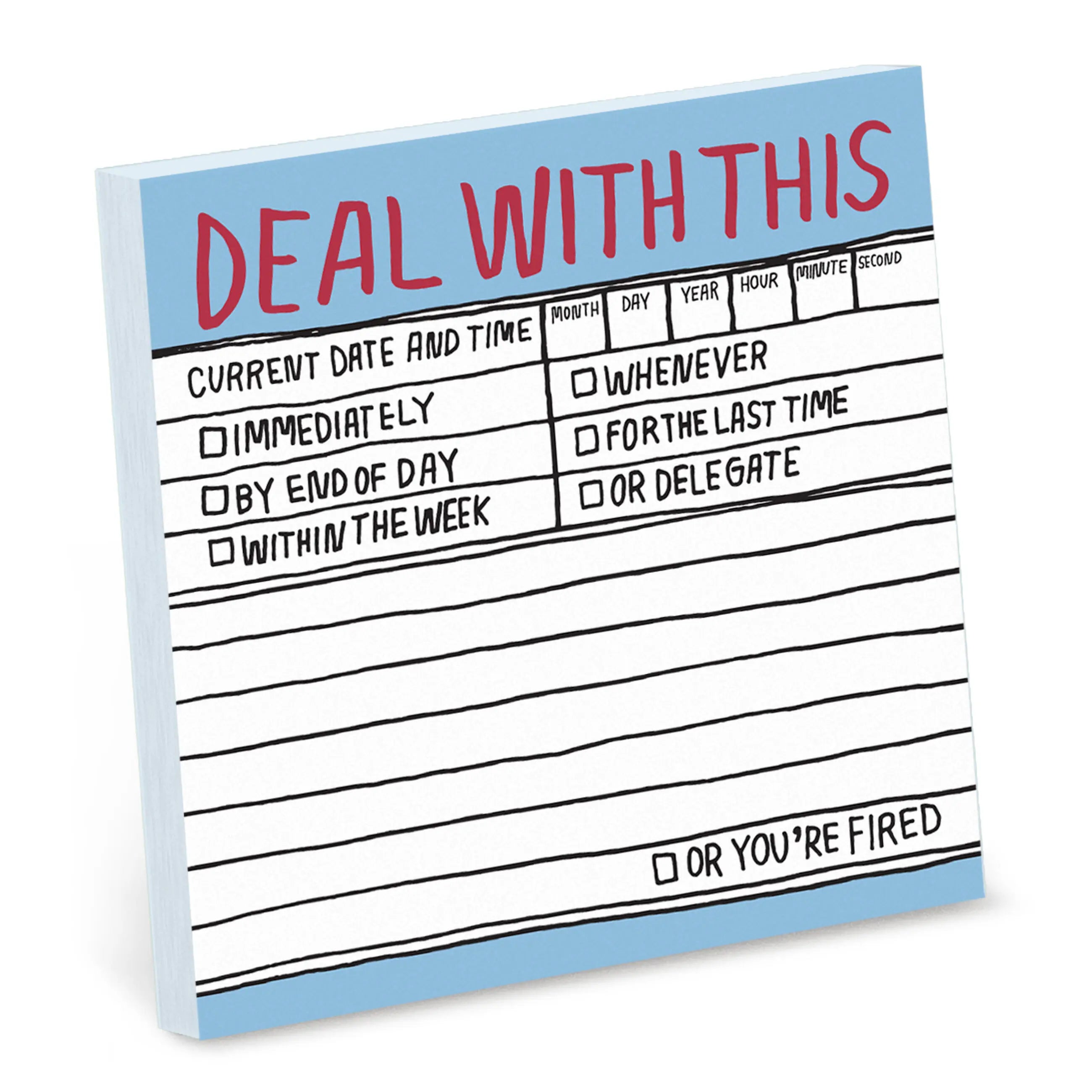 Tomfoolery Toys | Hand-Lettered Deal With This Sticky Notes