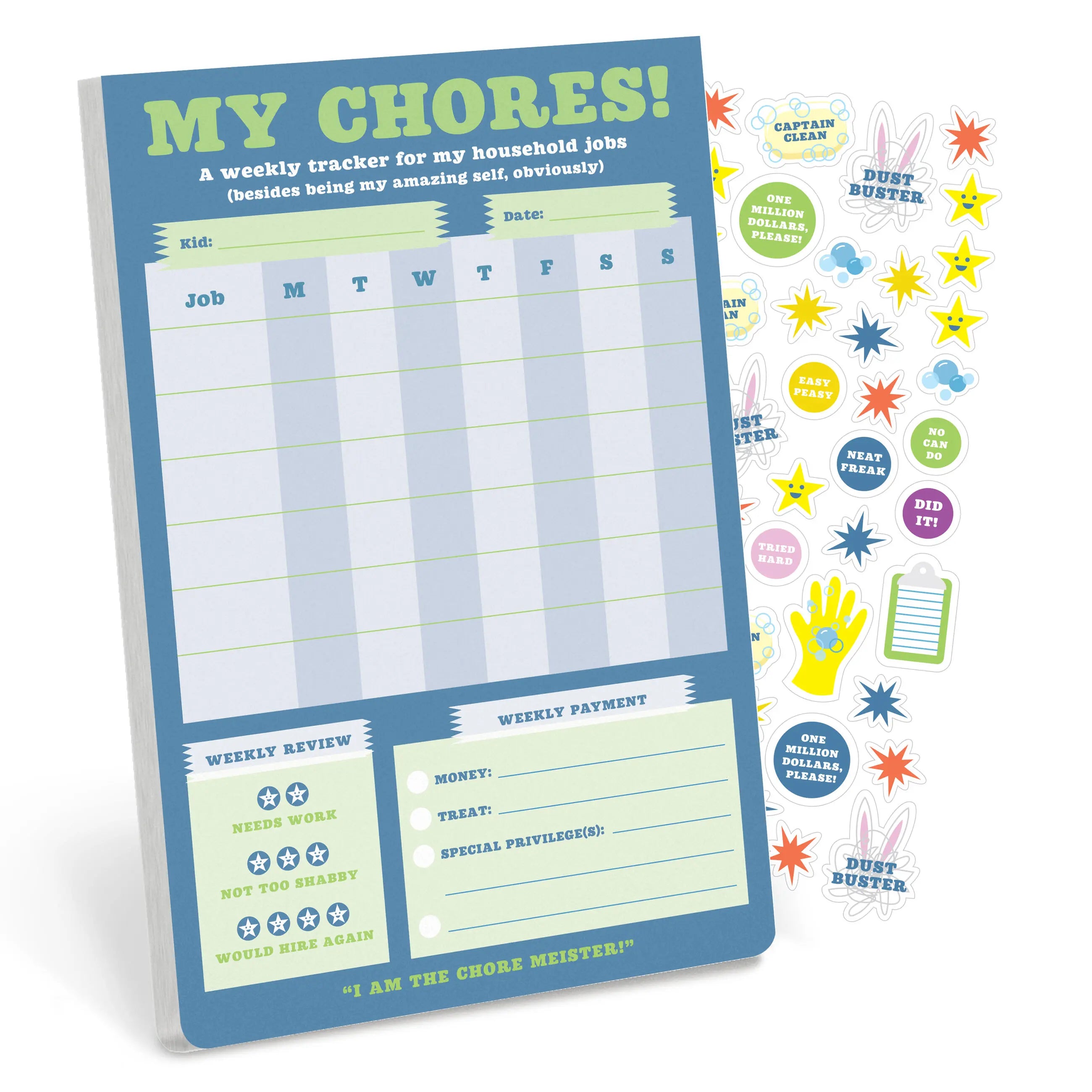 Tomfoolery Toys | My Chores Weekly Tracker Pad