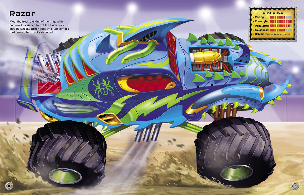 BYO Monster Trucks Sticker Book Cover