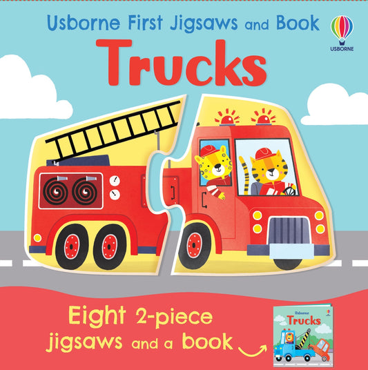 Tomfoolery Toys | Usborne First Jigsaws and Book: Trucks