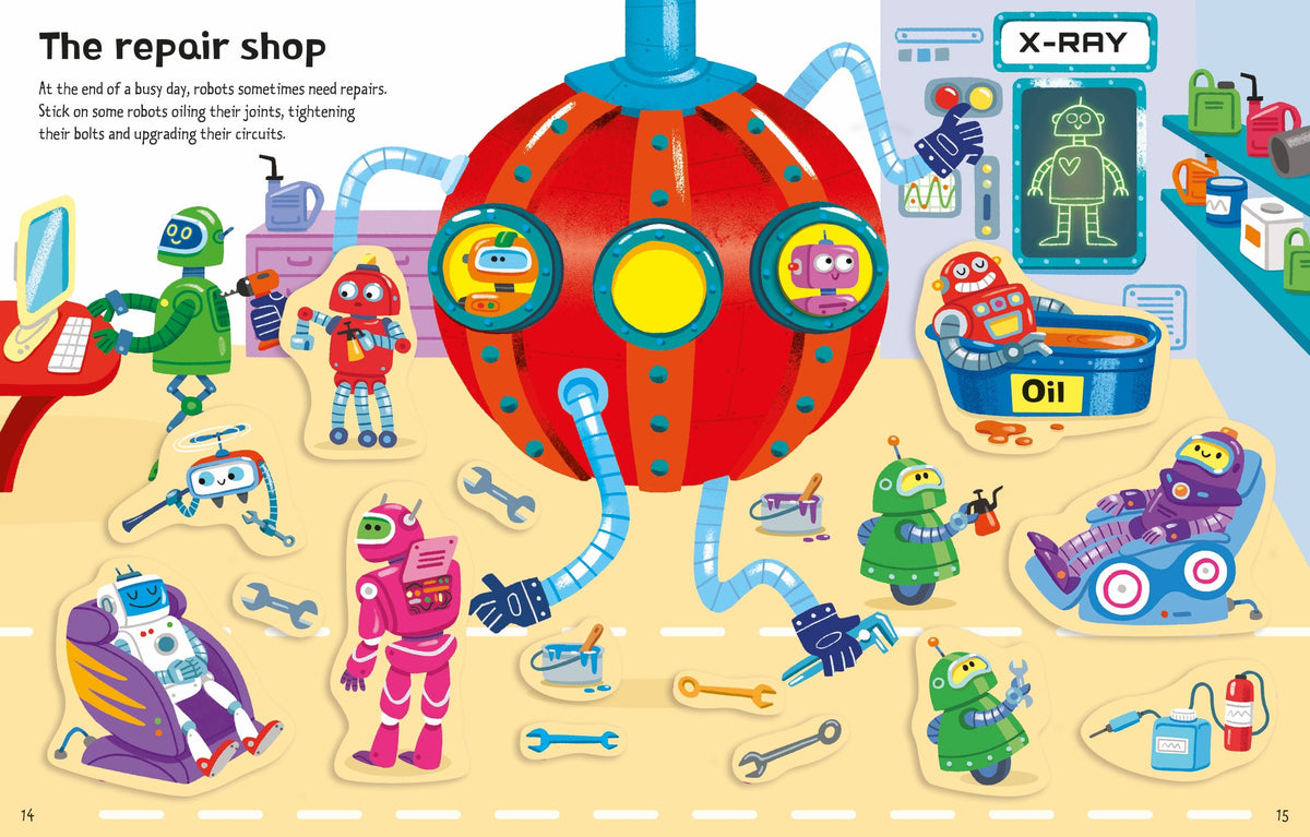 First Sticker Books Robots Cover