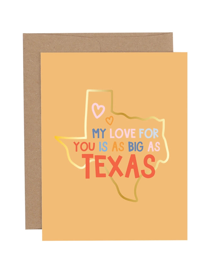 Is As Big As Texas Card Cover