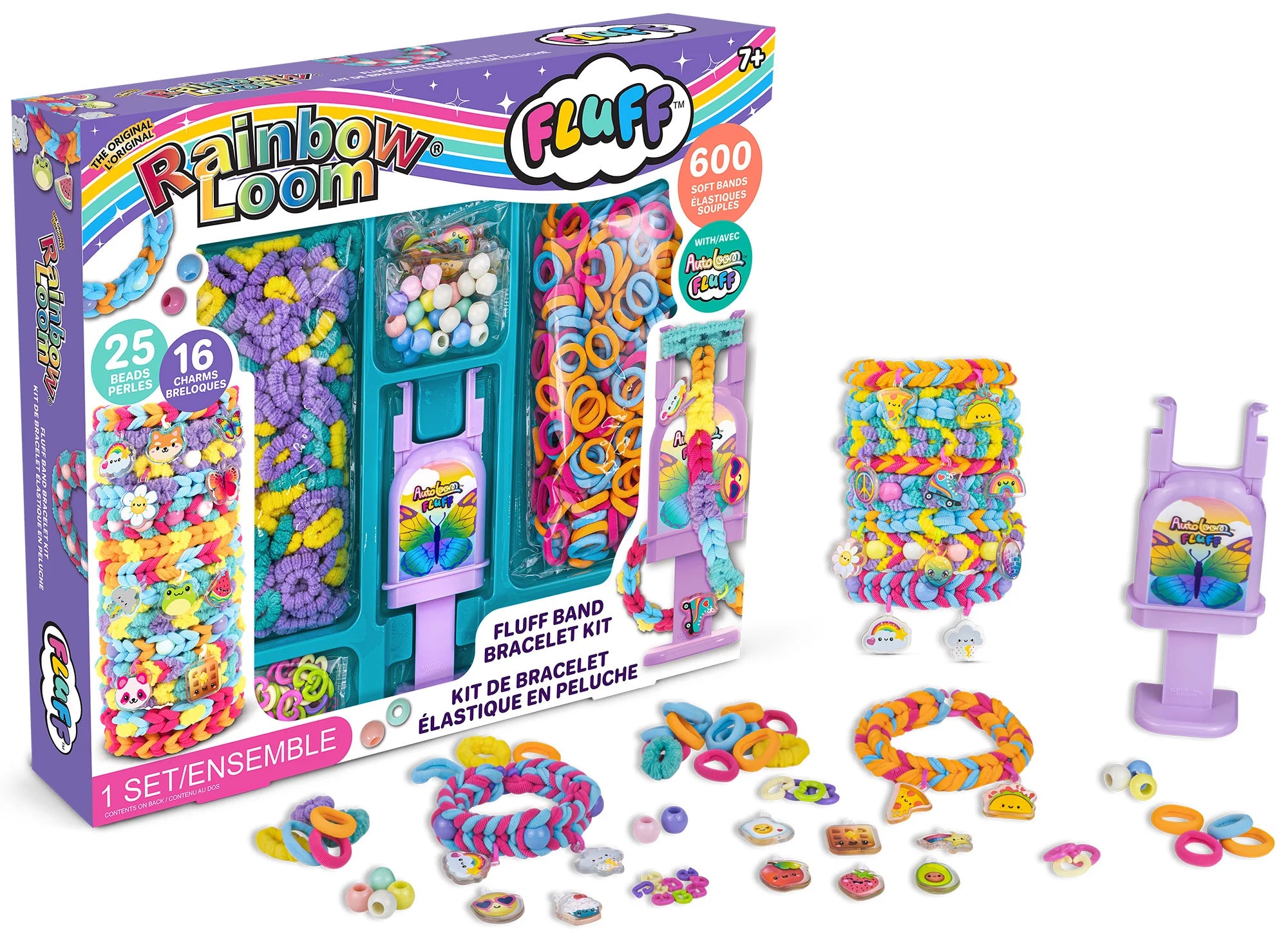 Tomfoolery Toys | Rainbow Loom Fluff Band Bracelet Kit
