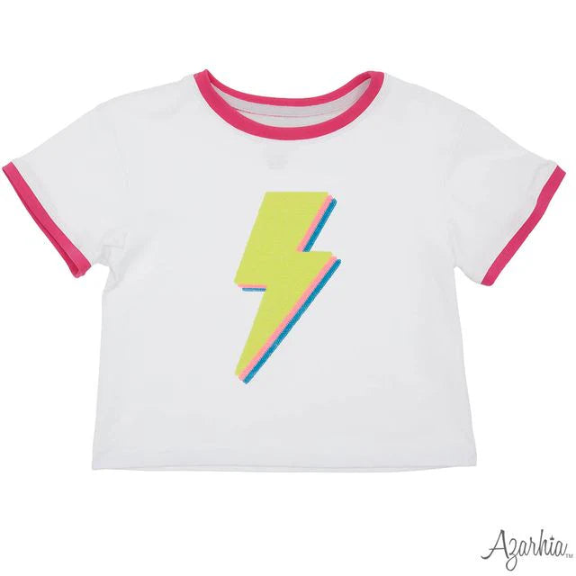 Sequin Lighting Bolt Ringer Shirt Cover