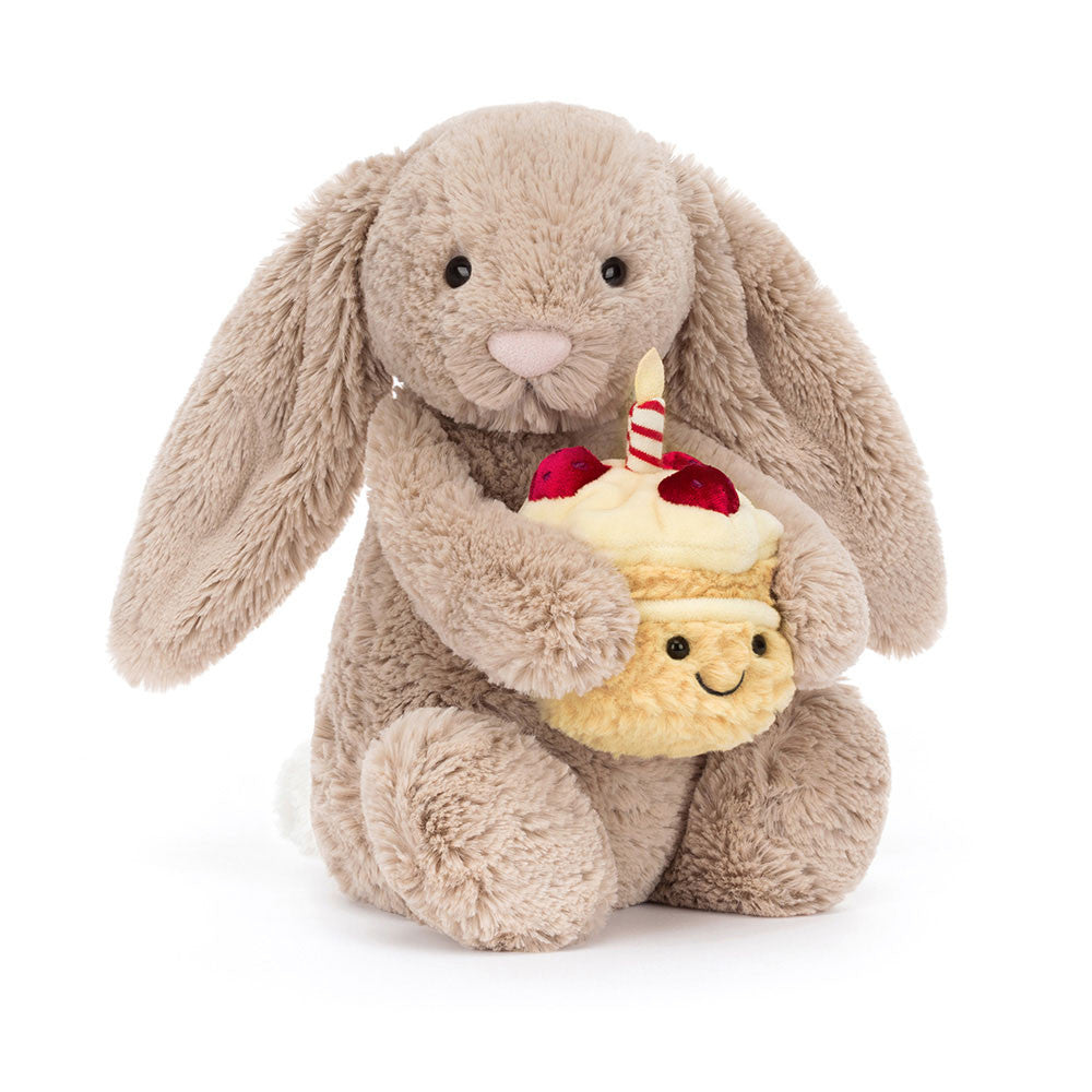 Tomfoolery Toys | Birthday Bashful Beige Bunny