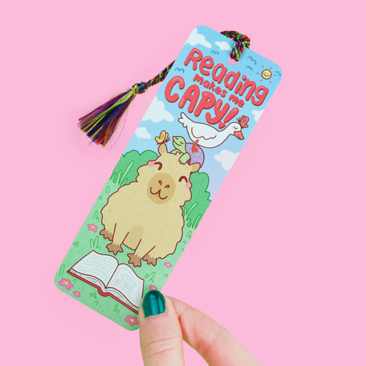 Tomfoolery Toys | Reading Makes Me Capy Capybara Bookmark