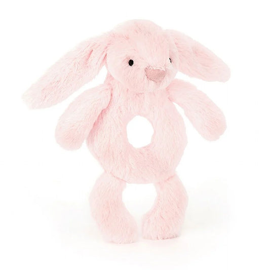 Tomfoolery Toys | Bashful Pink Bunny Ring Rattle