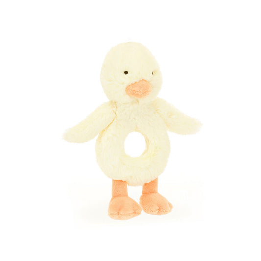 Tomfoolery Toys | Bashful Duckling Ring Rattle