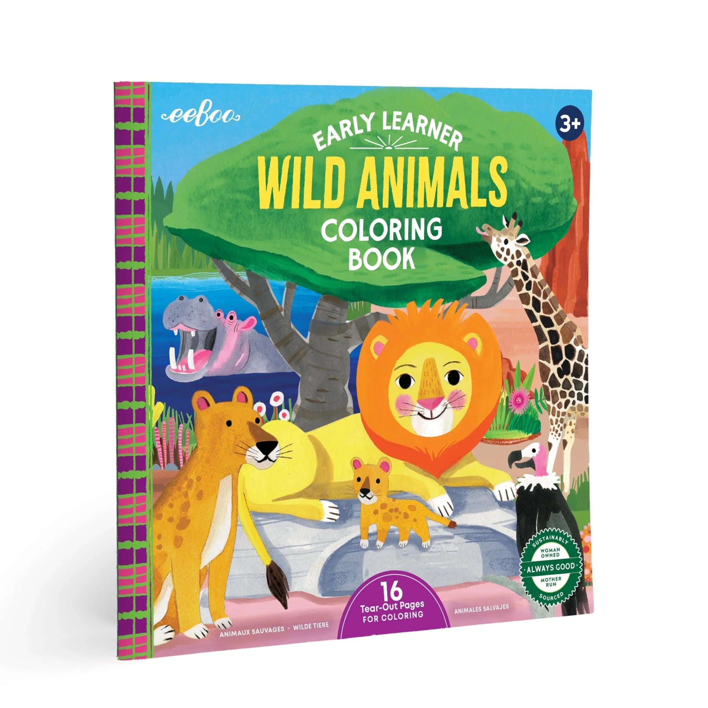 Tomfoolery Toys | Wild Animals Coloring Book