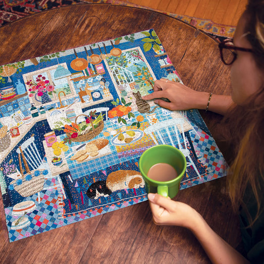 Tomfoolery Toys | Blue Kitchen 1000pc Puzzle